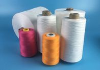Raw White / Dyed Ring Spun Polyester Yarn On Paper Cone High Tenacity  