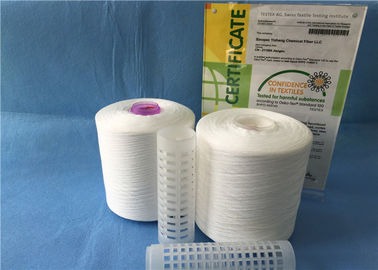 High Strength Ring Spun Polyester Knitting Yarn 30/2 With Plastic Tube Cone 