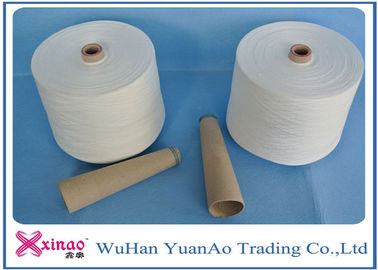 30S Polyester Ring Spun Yarn , Polyester Core Spun Yarn For Knitting / Weaving