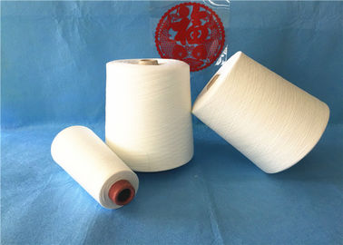 Virgin Raw White Polyester Knitting Yarns / Spun Polyester Yarn High Strength 
