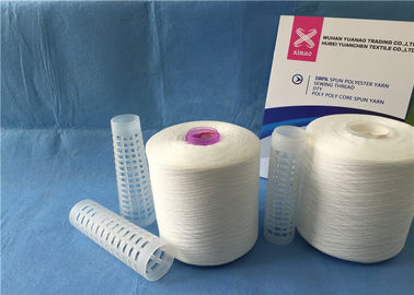 Z / S Twist Polyester Knitting Yarns Raw White , Ring Spun Polyester Yarn 